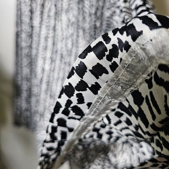 EUC VINTAGE EVAN PICONE ACCORDION BLACK WHITE PRINT MAXI SKIRT SIZE 8 / M - Picture 12 of 12